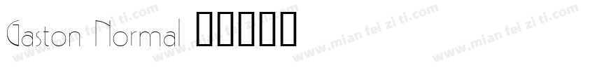 Gaston Normal字体转换